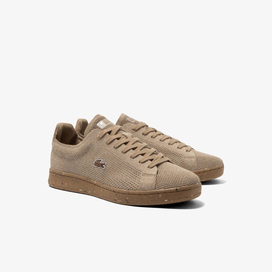 Men Lacoste Sneakers | Men'S Carnaby Piquee Recycled Fiber Trainers Natural / Natural