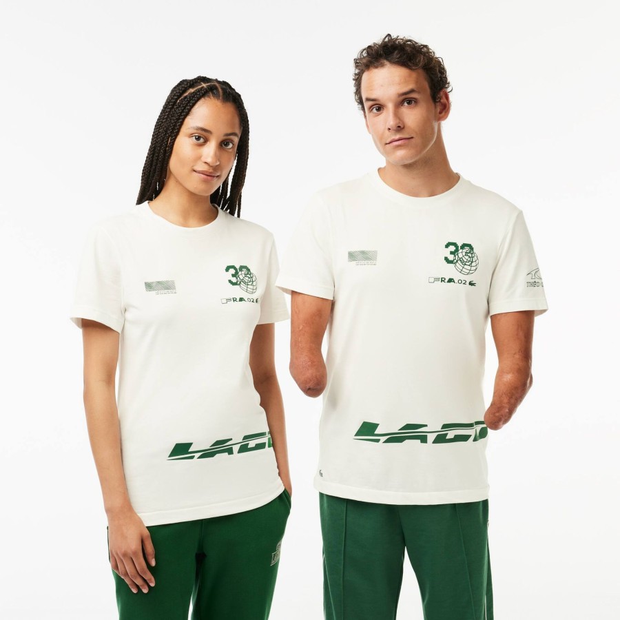 Women Lacoste Sport Clothing | Lacoste Sport X Theo Curin Jersey T-Shirt White 70V