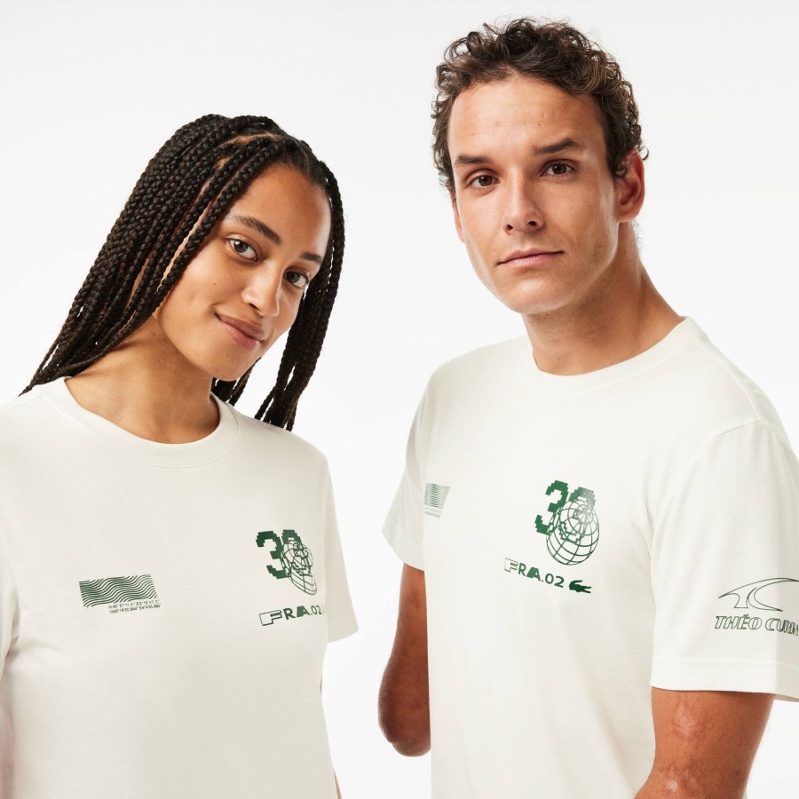 Women Lacoste Sport Clothing | Lacoste Sport X Theo Curin Jersey T-Shirt White 70V