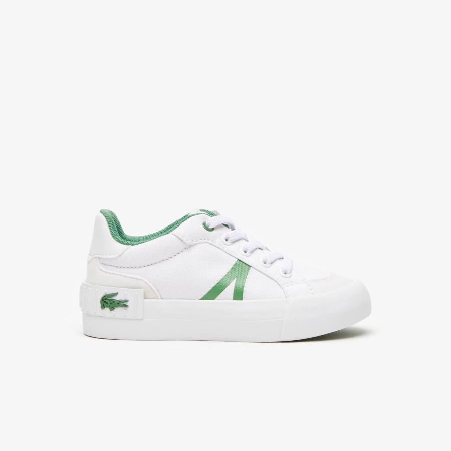 Kids Lacoste Shoes | Infants' Lacoste L004 Textile Trainers White & Green 082