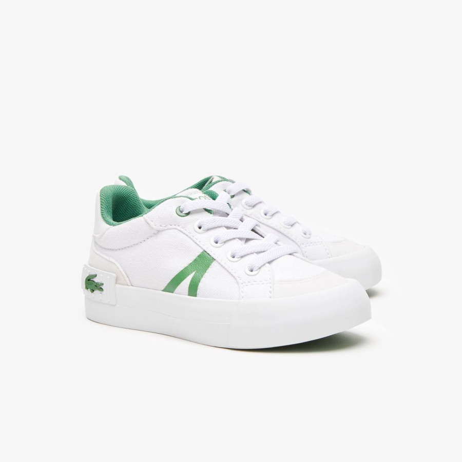 Kids Lacoste Shoes | Infants' Lacoste L004 Textile Trainers White & Green 082