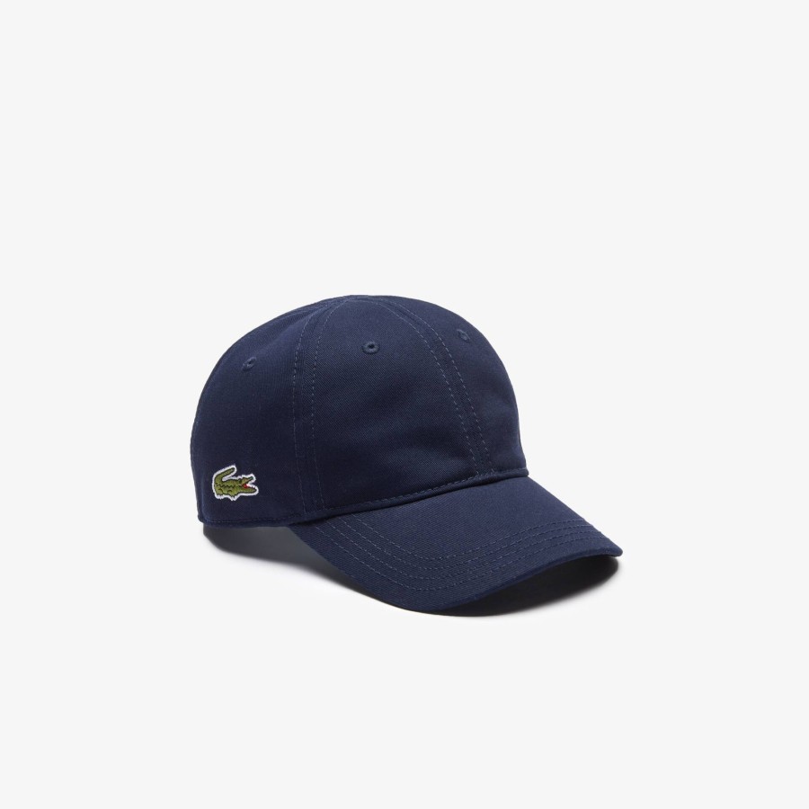 Kids Lacoste Accessories | Kids' Solid Gabardine Cap Navy Blue 166