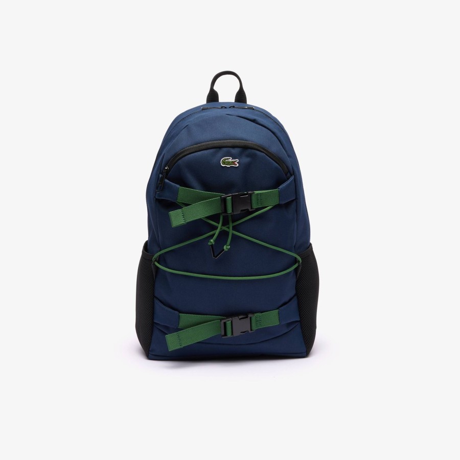 Women Lacoste Back Pack | Neocroc Skater Backpack Marine Noir Vert M74