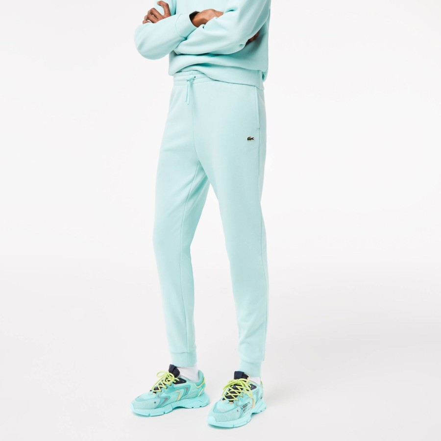 Women Lacoste Tracksuits | Women'S Lacoste Unbrushed Fleece Jogger Trackpants Pastille Mint Green Lgf