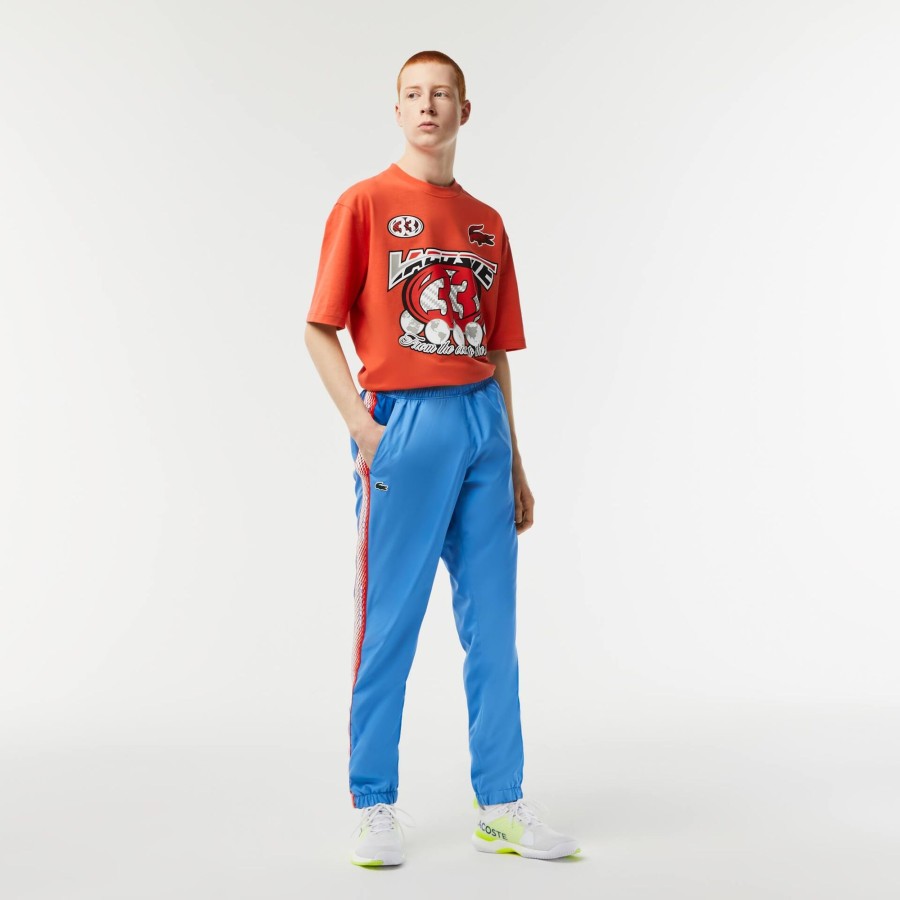 Men Lacoste Tennis | Men'S Lacoste Regular Fit Track Pants Blue