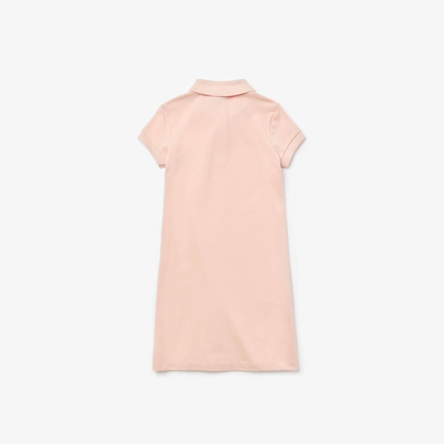 Kids Lacoste Girl Clothing | Girl'S Polo-Style Cotton Dress Light Pink Yzn