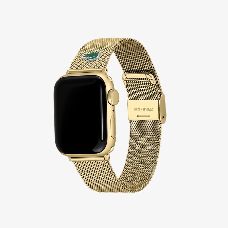 Women Lacoste Watches | Apple Watch Strap Golden Mesh Gold 000