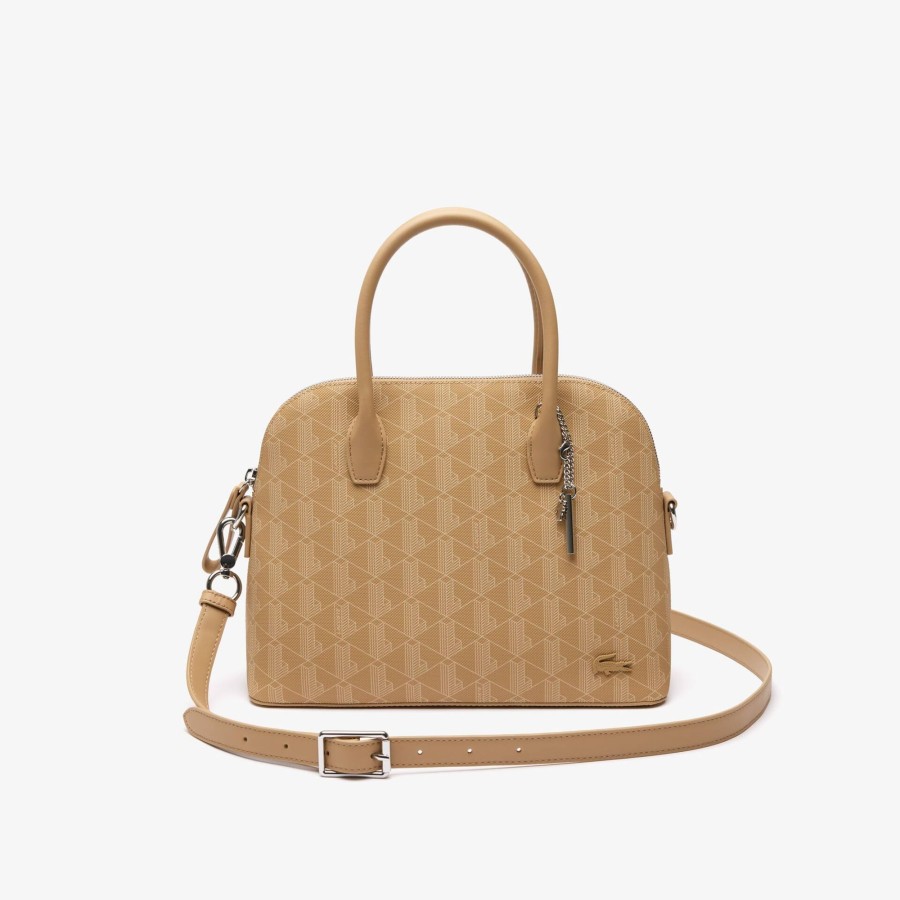 Women Lacoste Bags | Daily Lifestyle Monogram Bugatti Bag Viennois Beige L01