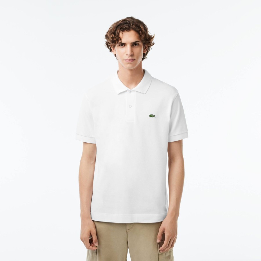 Men Lacoste Polo Shirts | Classic Fit Heavy Cotton Pique L.12.21 Polo Shirt White