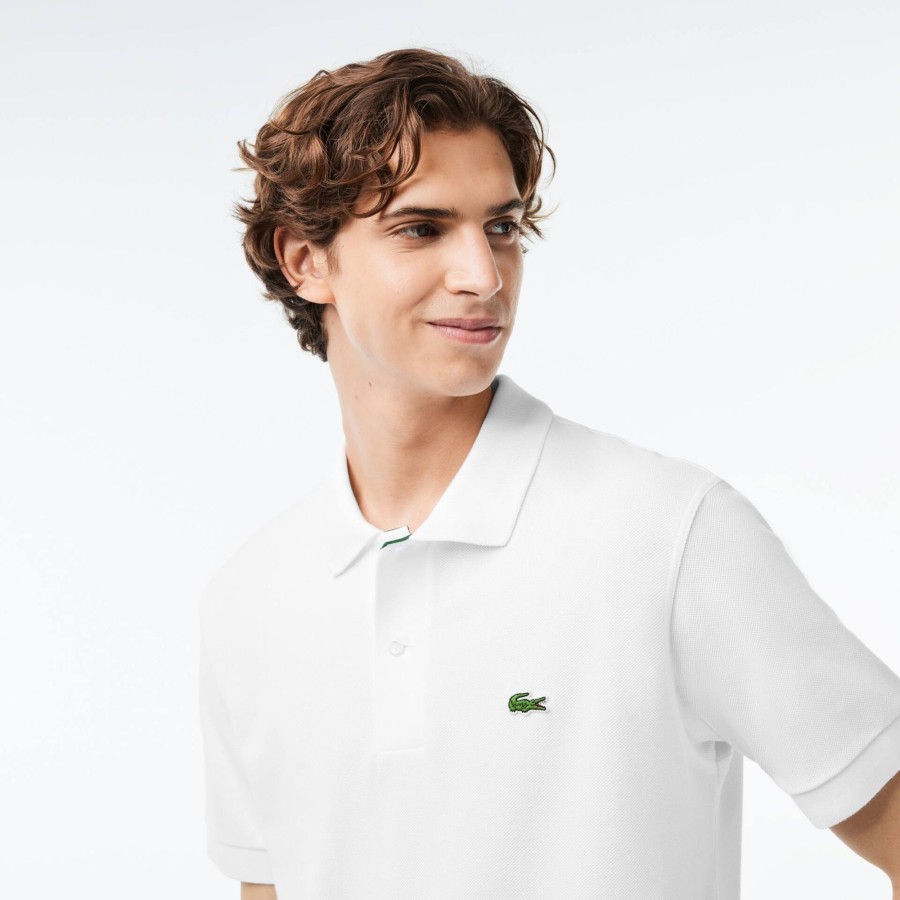 Men Lacoste Polo Shirts | Classic Fit Heavy Cotton Pique L.12.21 Polo Shirt White