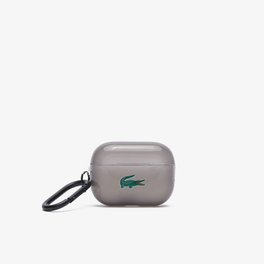 Women Lacoste Iphone Cases | Croc Print Airpods Pro 2 Case Noir 000