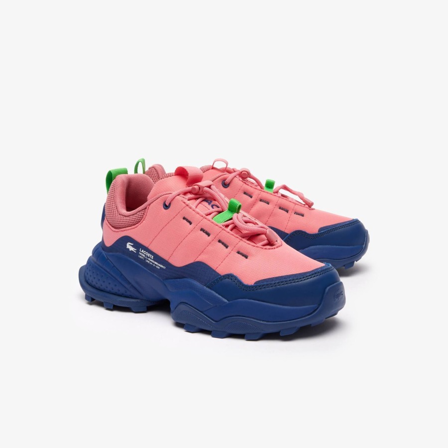 Women Lacoste Outdoor | Women'S L-Guard Breaker Ct Outdoor Trainers Pink / Navy S1N