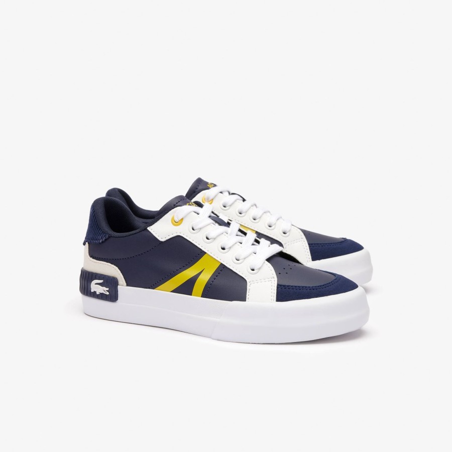 Kids Lacoste Shoes | Juniors' L004 Trainers Navy / Yellow 2M3