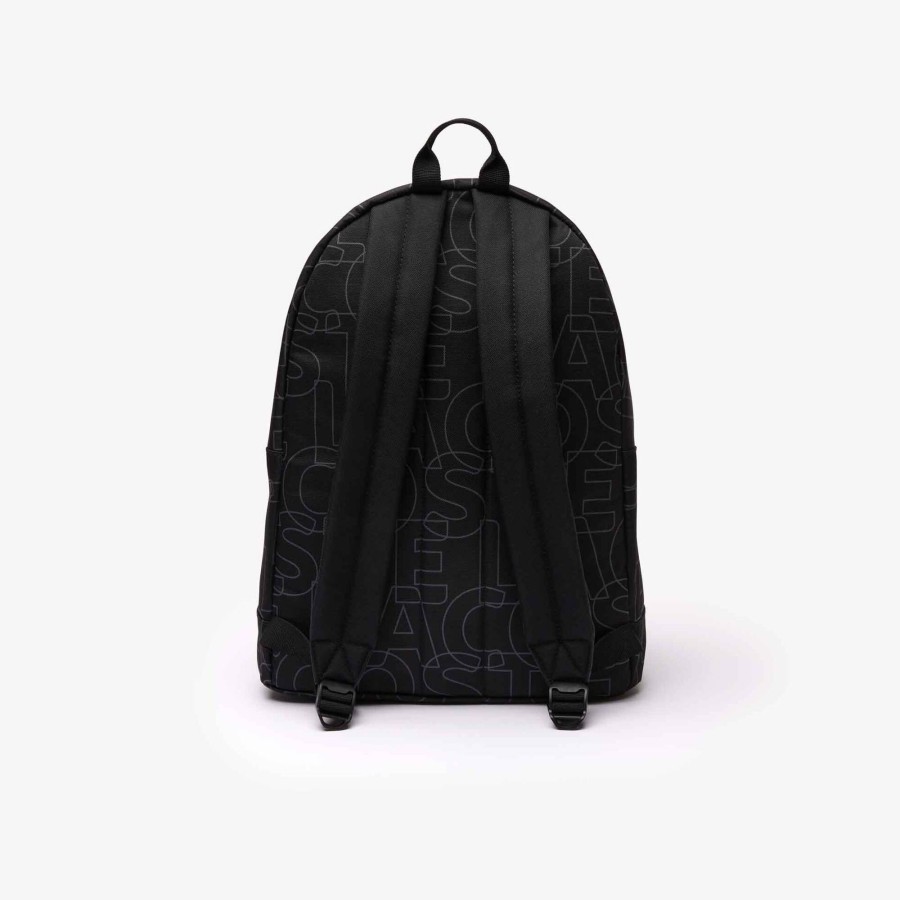 Women Lacoste Back Pack | Neocroc All-Over Print Backpack Noir 000