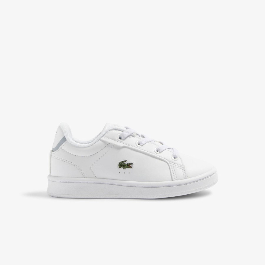 Kids Lacoste Shoes | Kids' Carnaby Pro Synthetic Fiber Trainers White 21G