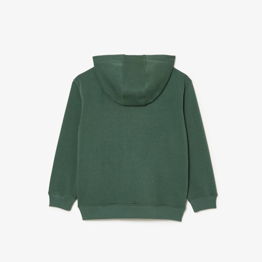 Kids Lacoste Girl Clothing | Printed Hoodie Dark Green Smi