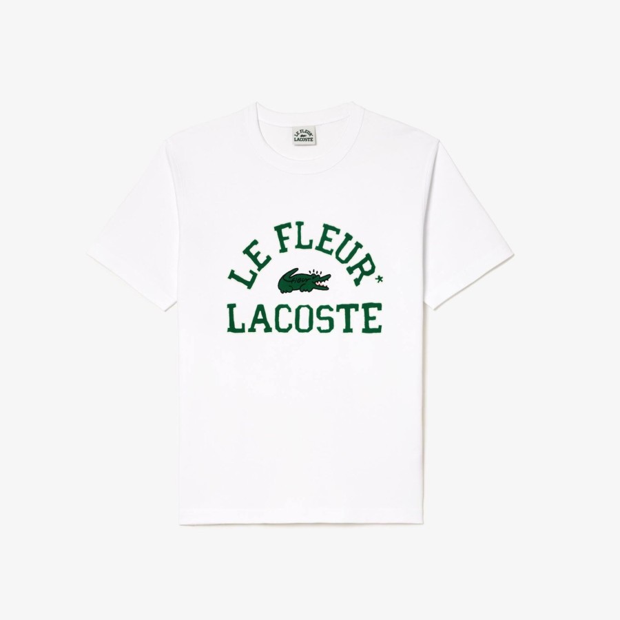 Women Lacoste T-Shirts | Lacoste X Le Fleur Jersey T-Shirt White 001