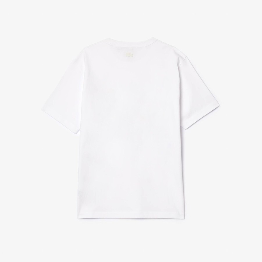 Women Lacoste T-Shirts | Lacoste X Le Fleur Jersey T-Shirt White 001