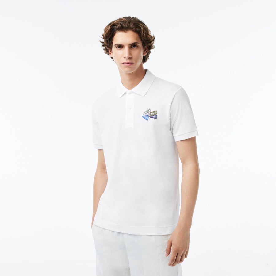 Men Lacoste Polo Shirts | Cotton Pique L.12.12 Badge Detail Polo Shirt White