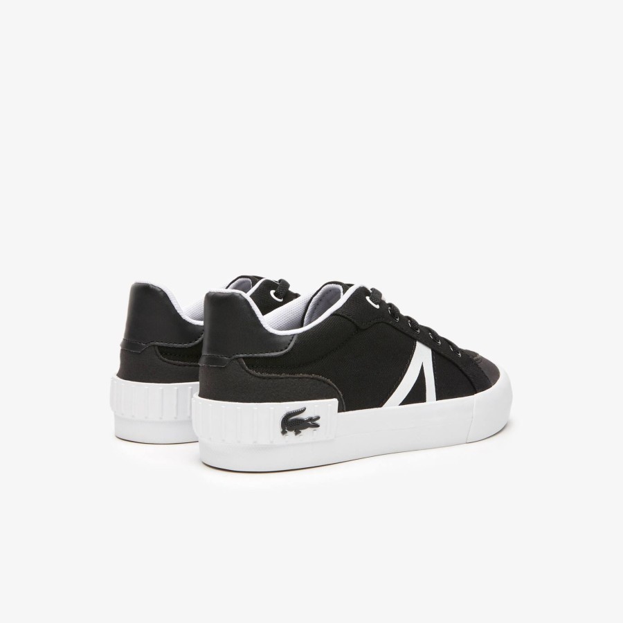 Kids Lacoste Shoes | Children'S Lacoste L004 Textile Trainers Black & White 312