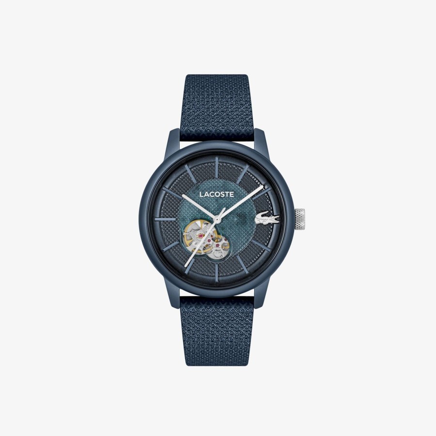 Men Lacoste Watches | Lacoste.12.12 Automatic Leather Watch Blue