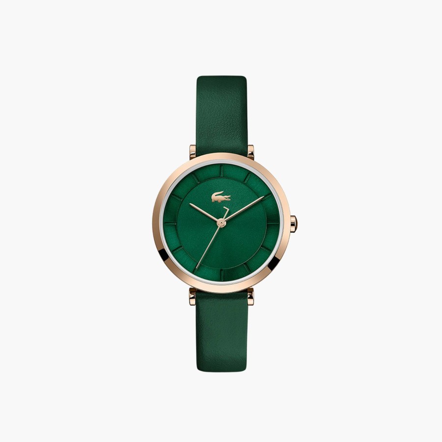 Women Lacoste Watches | Lacoste Geneva 3Hands Watch With Green Leather Green 000