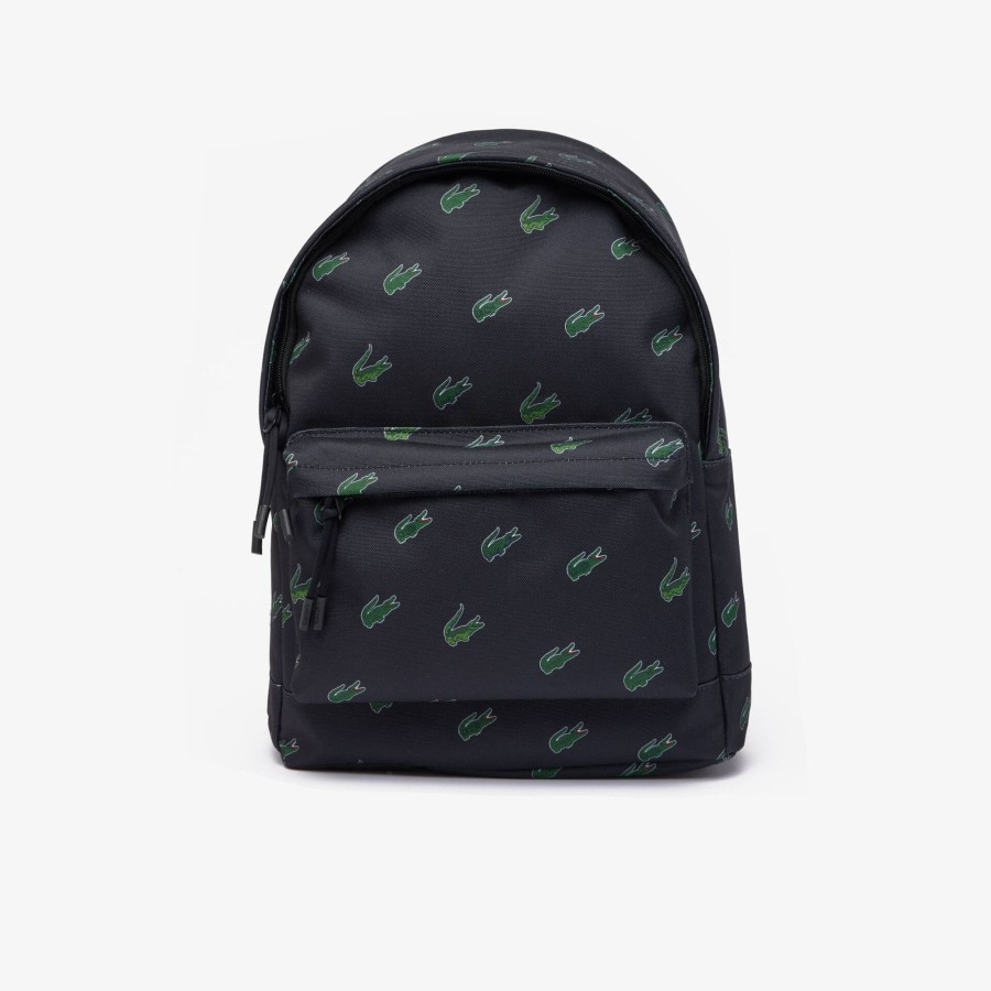 Women Lacoste Back Pack | Croc Print Backpack Abimes L24