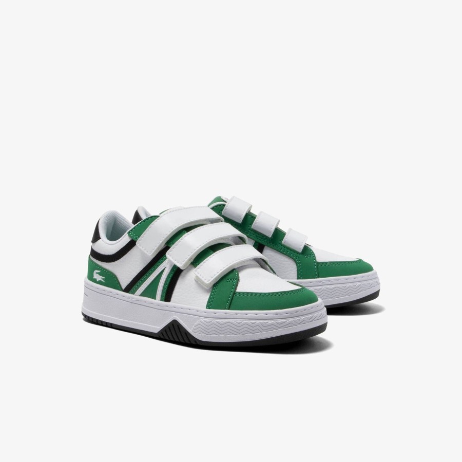 Kids Lacoste Shoes | Kid'S L001 Branded Trainers Dark Green / White 2D2