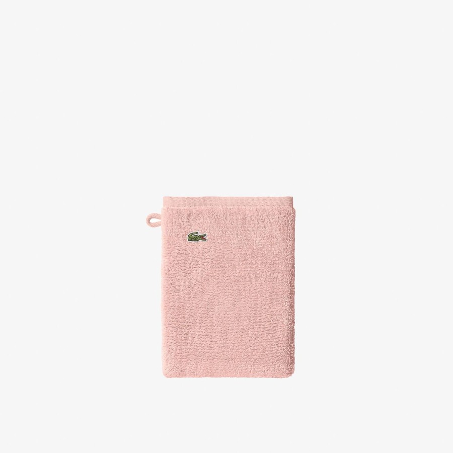 Women Lacoste Home Textile | Cotton L Lecroco Wash Cloth White/Pink R22