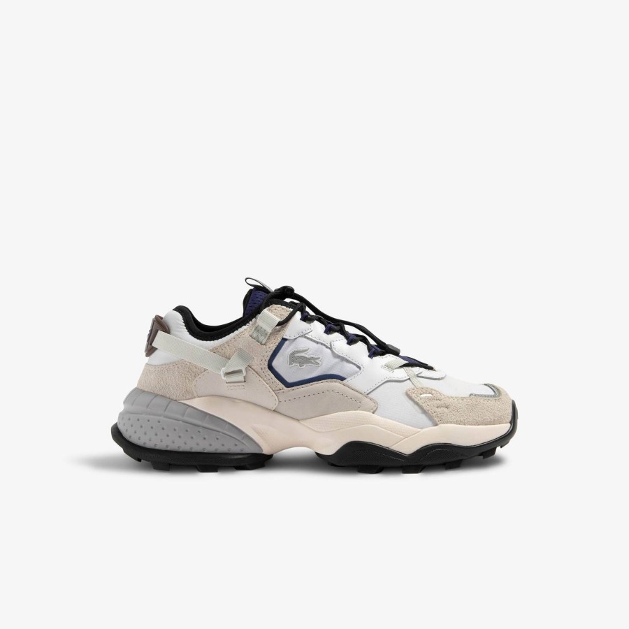 Men Lacoste Outdoor | Men'S L-Guard Breaker Rugged Outdoor Trainers White & Navy