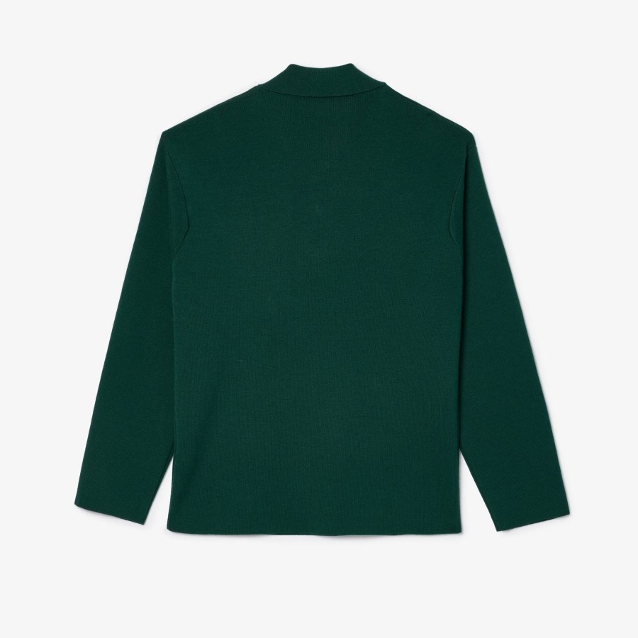 Women Lacoste Knitwear | Lacoste X Le Fleur Long Sleeved Polo Shirt Green 3M2