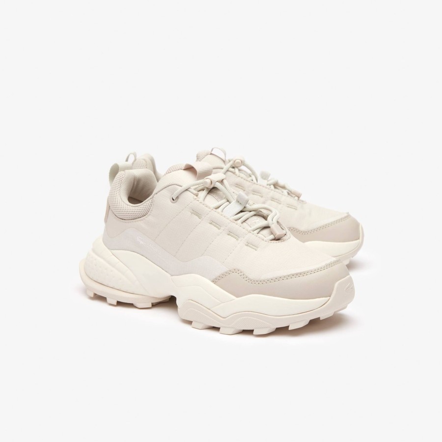 Women Lacoste Outdoor | Women'S L-Guard Breaker Ct Textile Outdoor Trainers Off White 18C