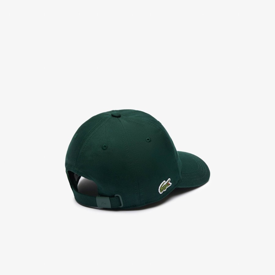 Women Lacoste Caps & Hats | Embroidered Cotton Gabardine Cap Sinople Green Yzp