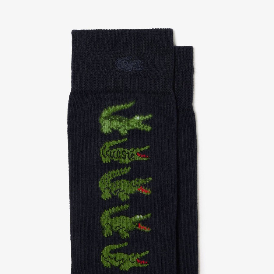 Women Lacoste Socks | 2-Pack Cotton Socks Navy Blue Hde