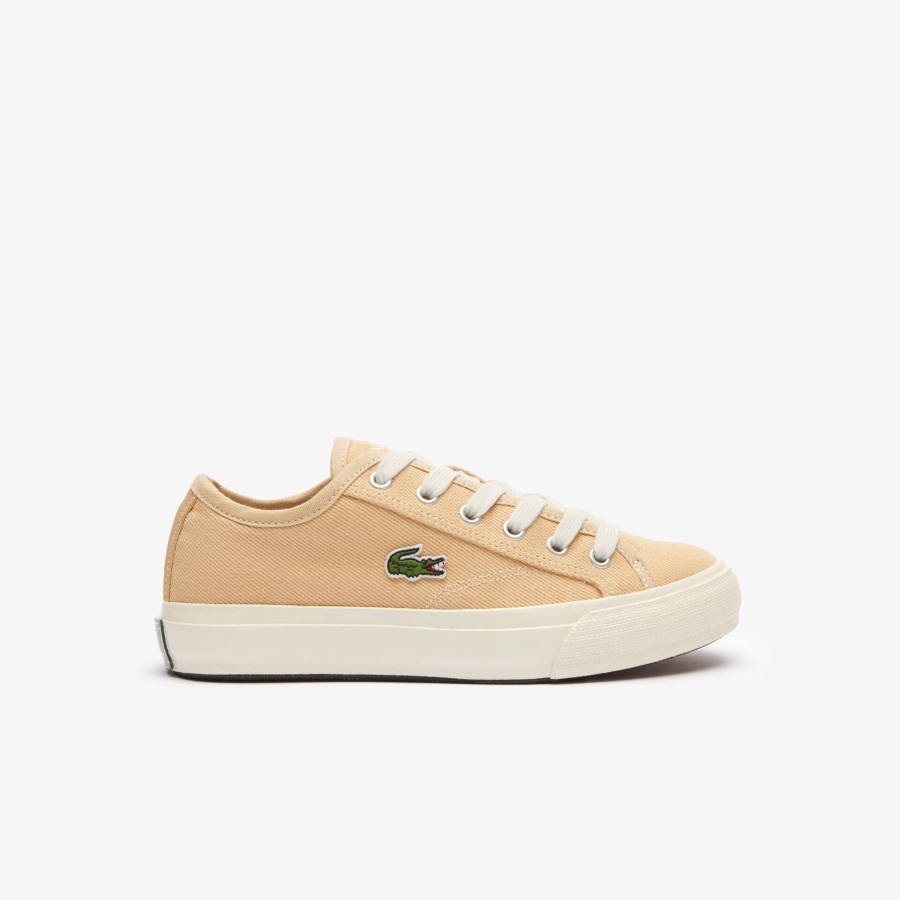 Women Lacoste Sneakers | Women'S Backcourt Trainers Light Brown / White Bw7