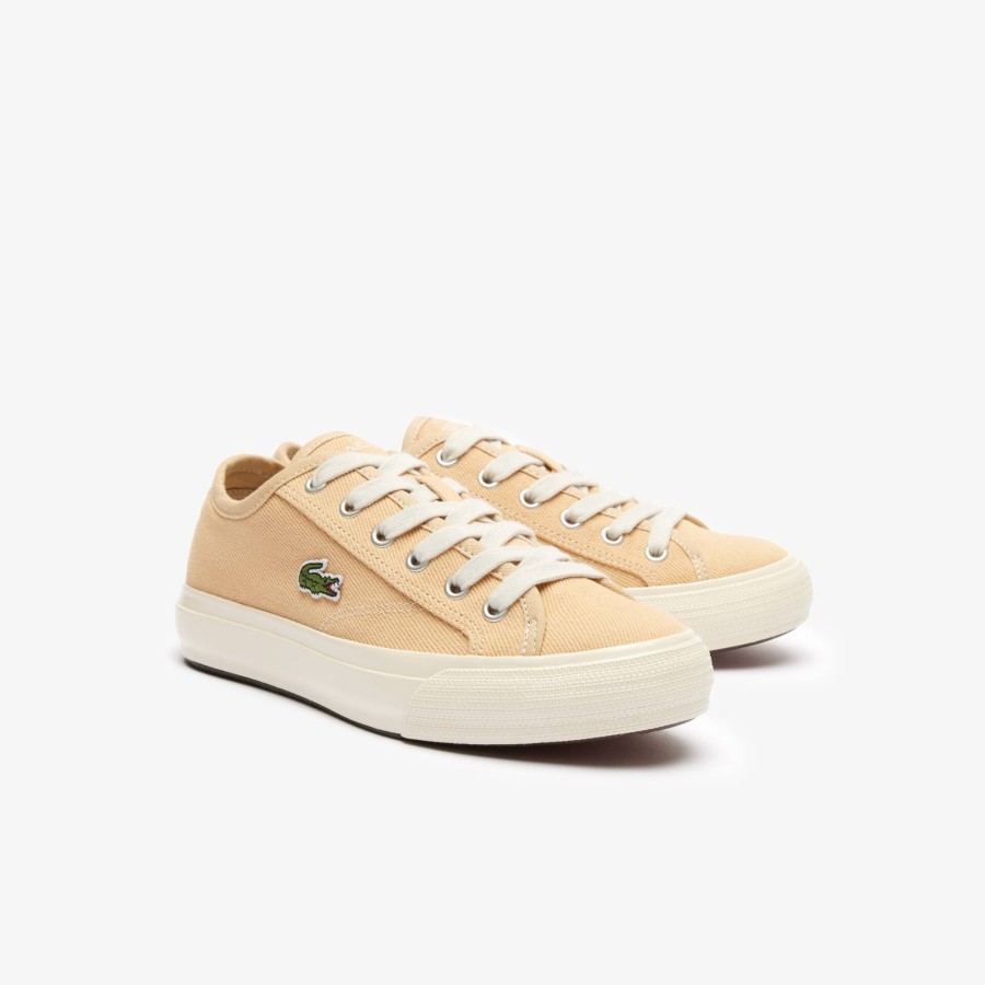 Women Lacoste Sneakers | Women'S Backcourt Trainers Light Brown / White Bw7