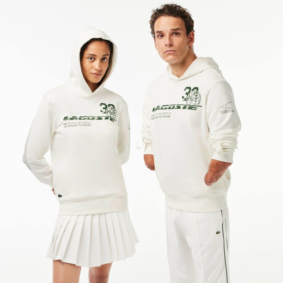 Women Lacoste Sport Clothing | Lacoste Sport X Theo Curin Cotton Sweatshirt White 70V