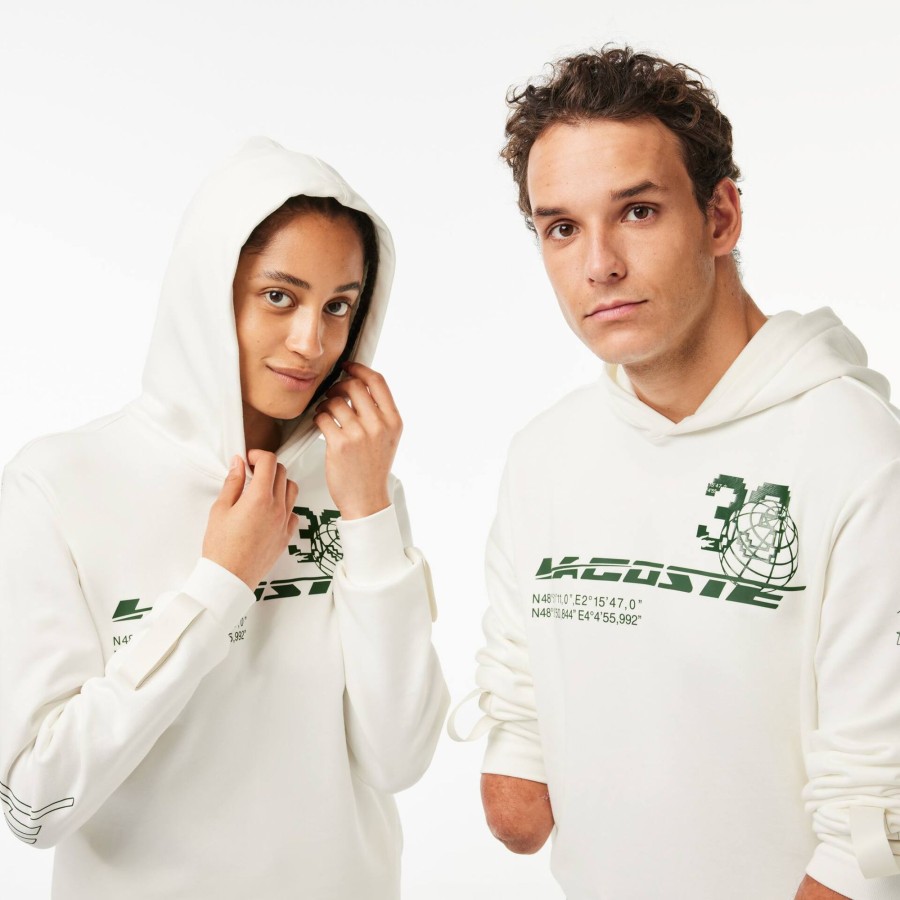 Women Lacoste Sport Clothing | Lacoste Sport X Theo Curin Cotton Sweatshirt White 70V