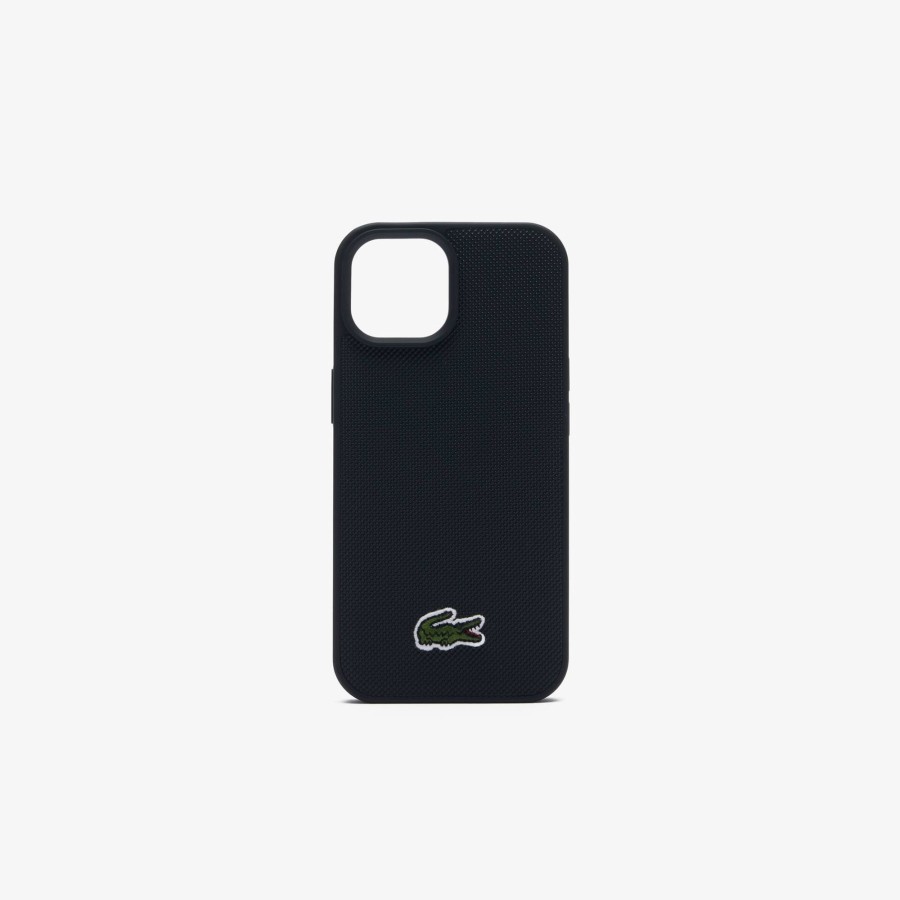 Women Lacoste Iphone Cases | Pique Effect Iphone 15 Case Noir 000