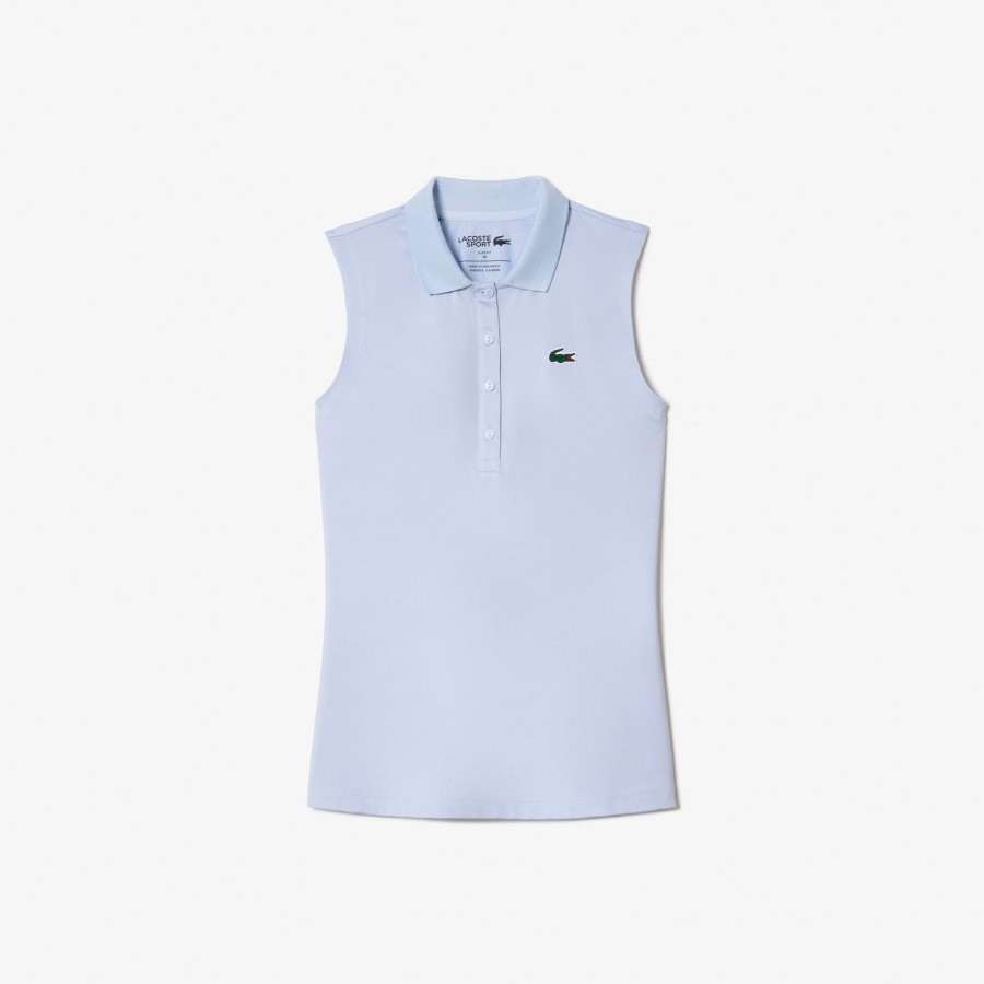 Women Lacoste Golf | Ultra-Dry Slim Fit Anti-Uv Stretch Golf Polo Shirt Light Blue J2G