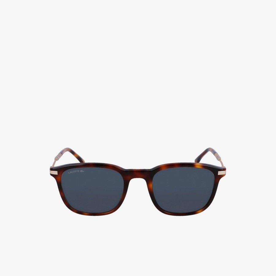 Men Lacoste Sunglasses | Men'S Lacoste Rectangular Acetate Sunglasses Havana