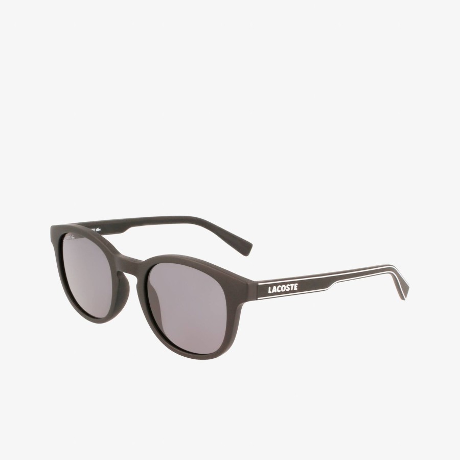 Kids Lacoste Accessories | Kids' Rectangle Active Line Sunglasses Onyx 002