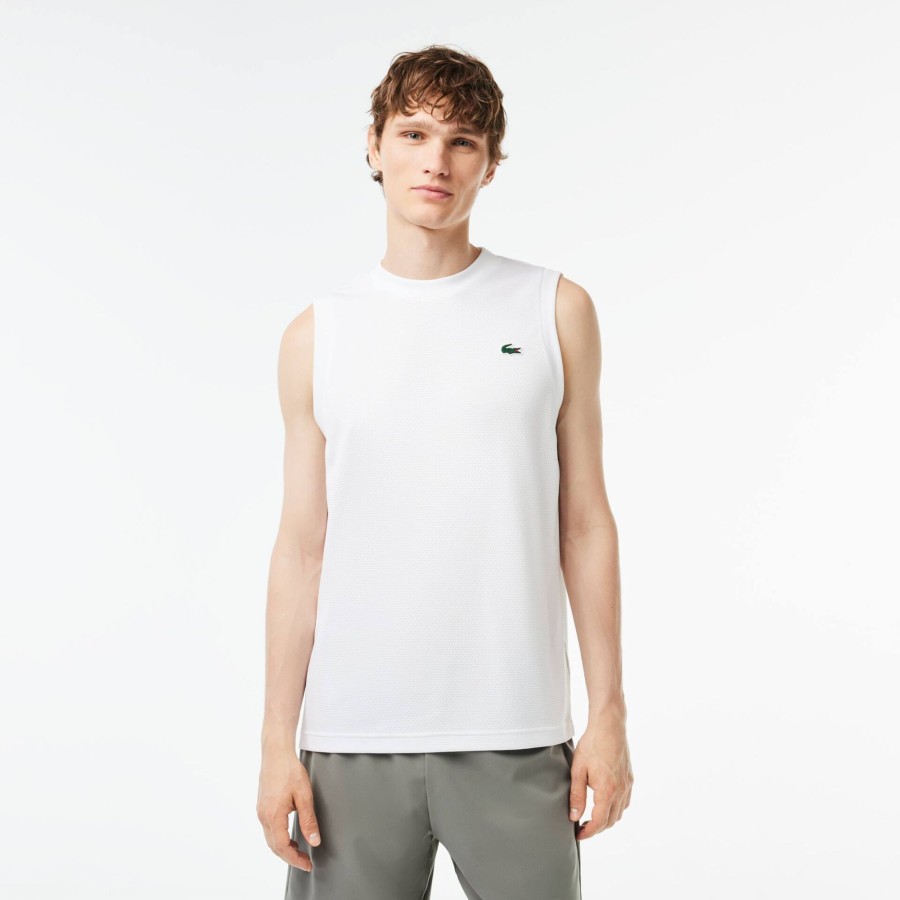 Men Lacoste Fitness & Training | Lacoste Sport Tank Top White