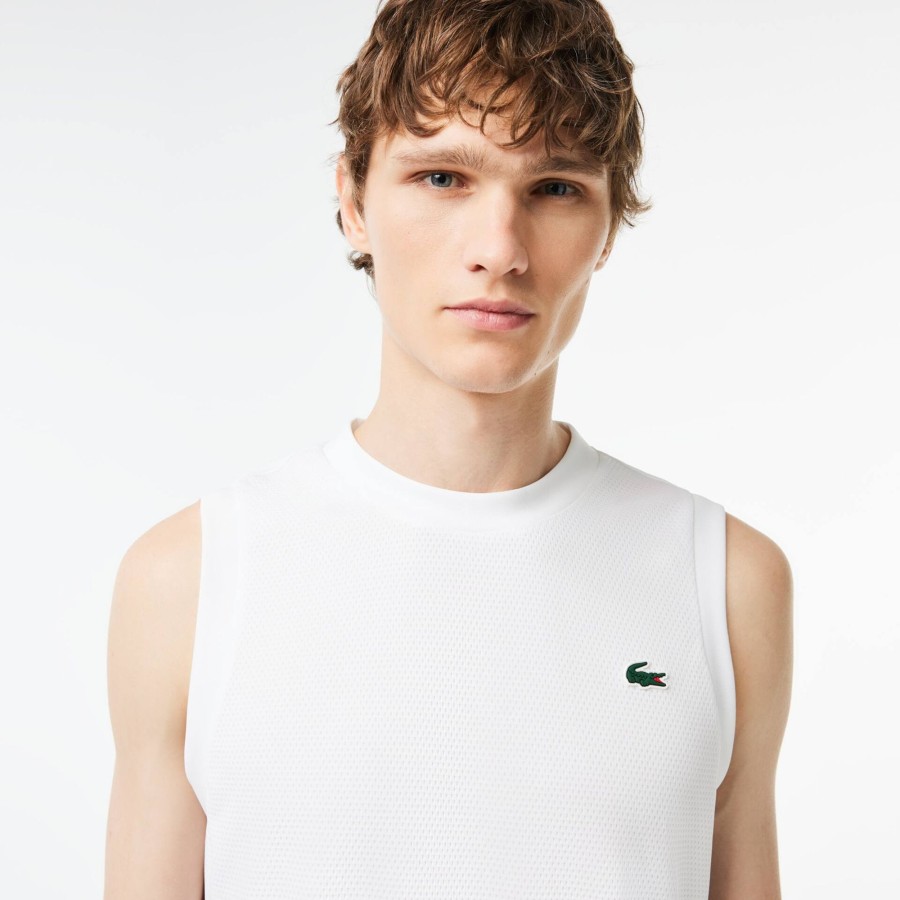 Men Lacoste Fitness & Training | Lacoste Sport Tank Top White