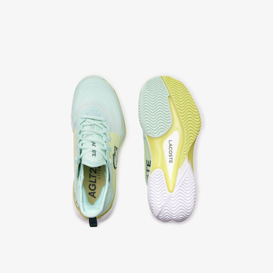 Women Lacoste Tennis | Women'S Ag-Lt23 Lite Textile Tennis Shoes Light Turquoise / Light Green Anx