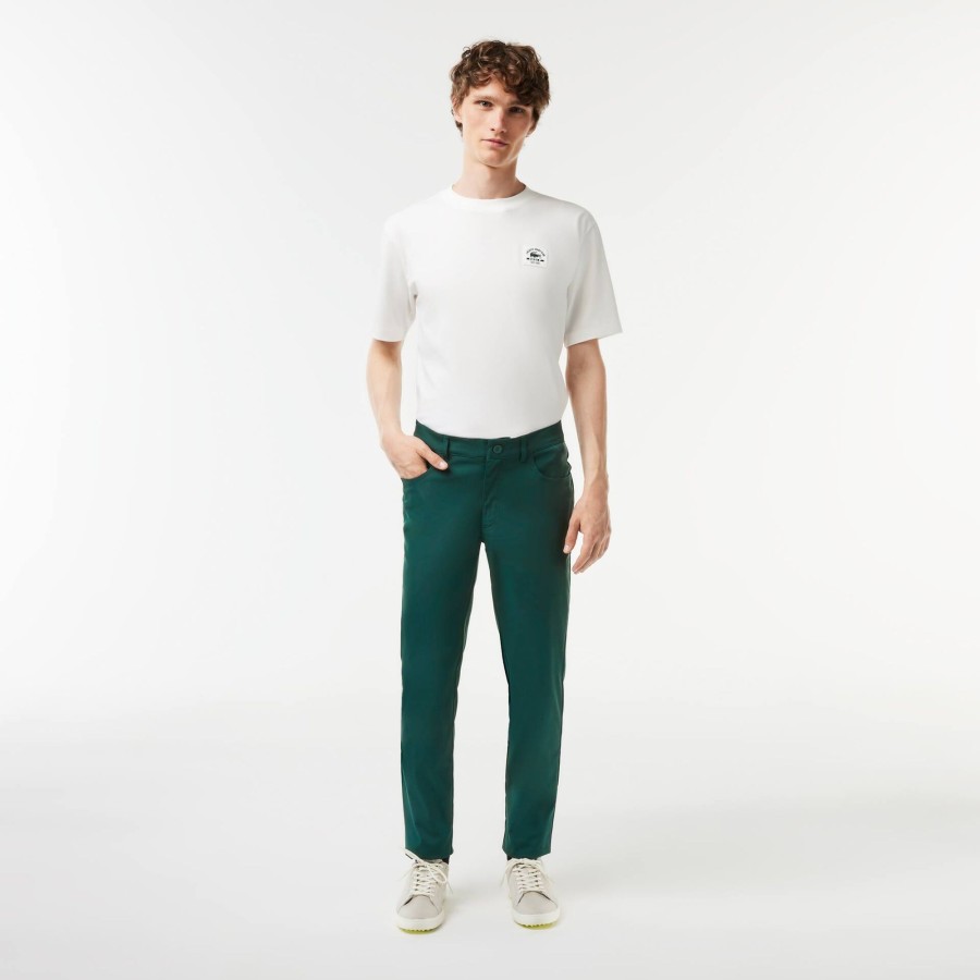 Men Lacoste Golf | Golf Trousers With Grip Band Sinople Green