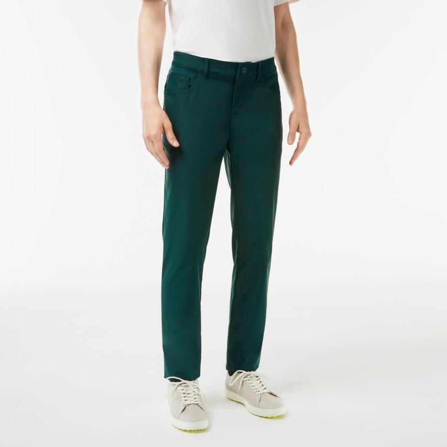 Men Lacoste Golf | Golf Trousers With Grip Band Sinople Green