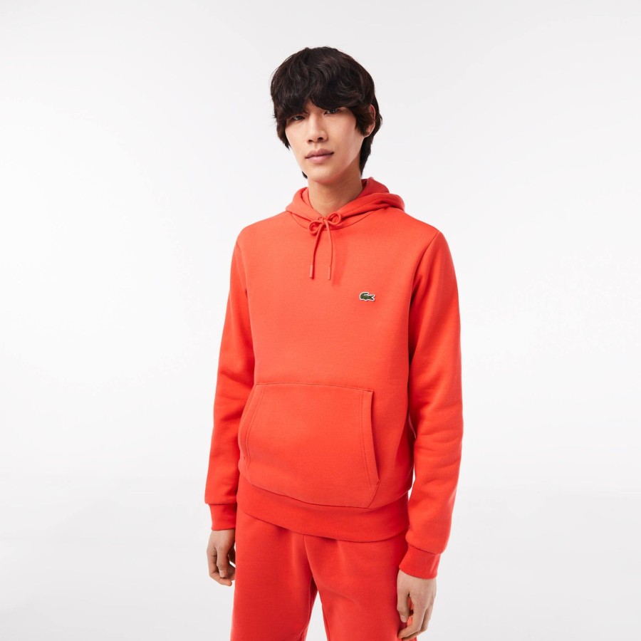 Men Lacoste Sweatshirts | Men'S Lacoste Organic Cotton Hoodie Orange