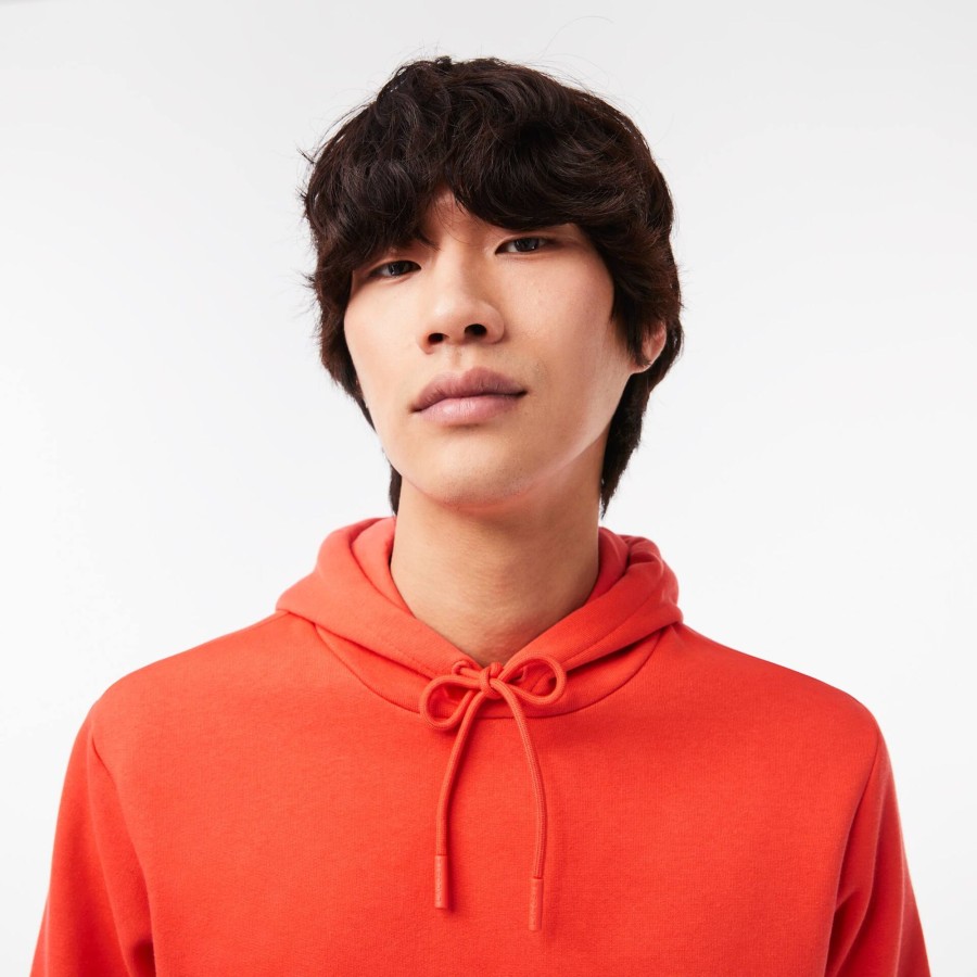 Men Lacoste Sweatshirts | Men'S Lacoste Organic Cotton Hoodie Orange