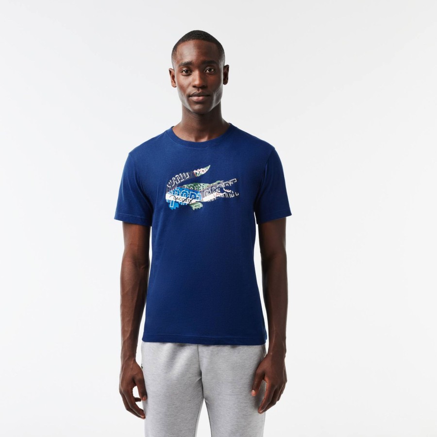 Men Lacoste Sport Clothing | Cotton Jersey Sport T-Shirt Navy Blue